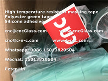 Green polyester tape for glass lamination edges masking, 50mm*66M/roll