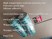 Green polyester tape for glass lamination edges masking, 50mm*66M/roll