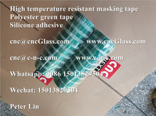 Green polyester tape for glass lamination edges masking, 50mm*66M/roll